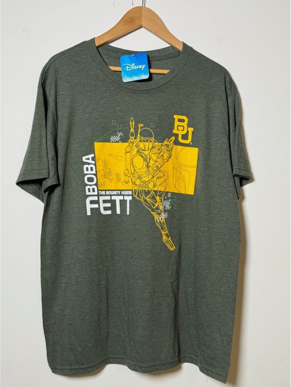 Disney Star Wars Boba Fett graphic T shirt olive green men’s L NWT starwars